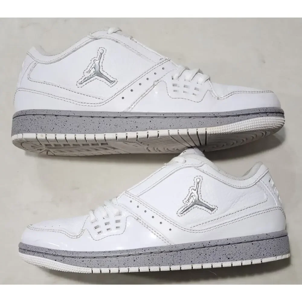 Nike Air Jordan 1 Flight Low White Cement 350610-107 Women's Size 7 Used